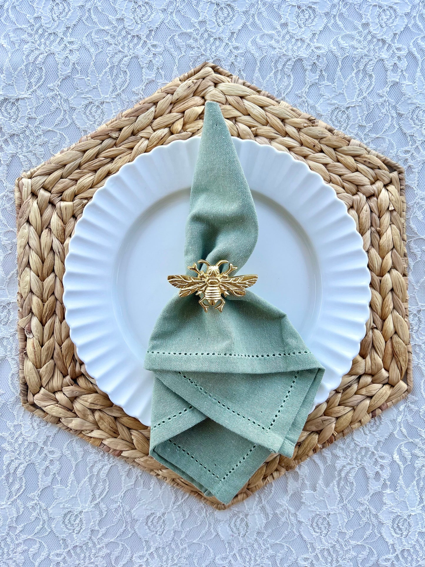 Natural Honeycomb Charger 14" Set of 4